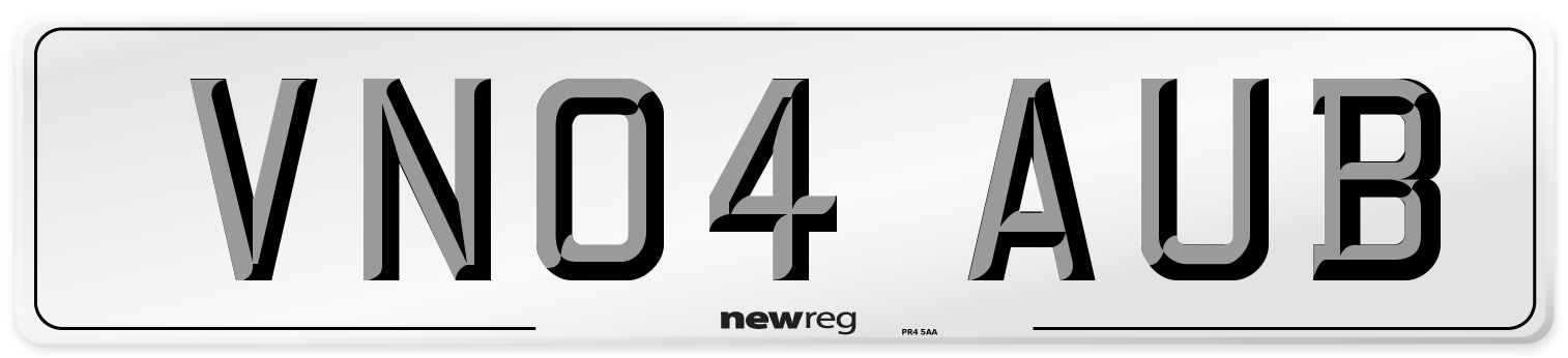 VN04 AUB Number Plate from New Reg